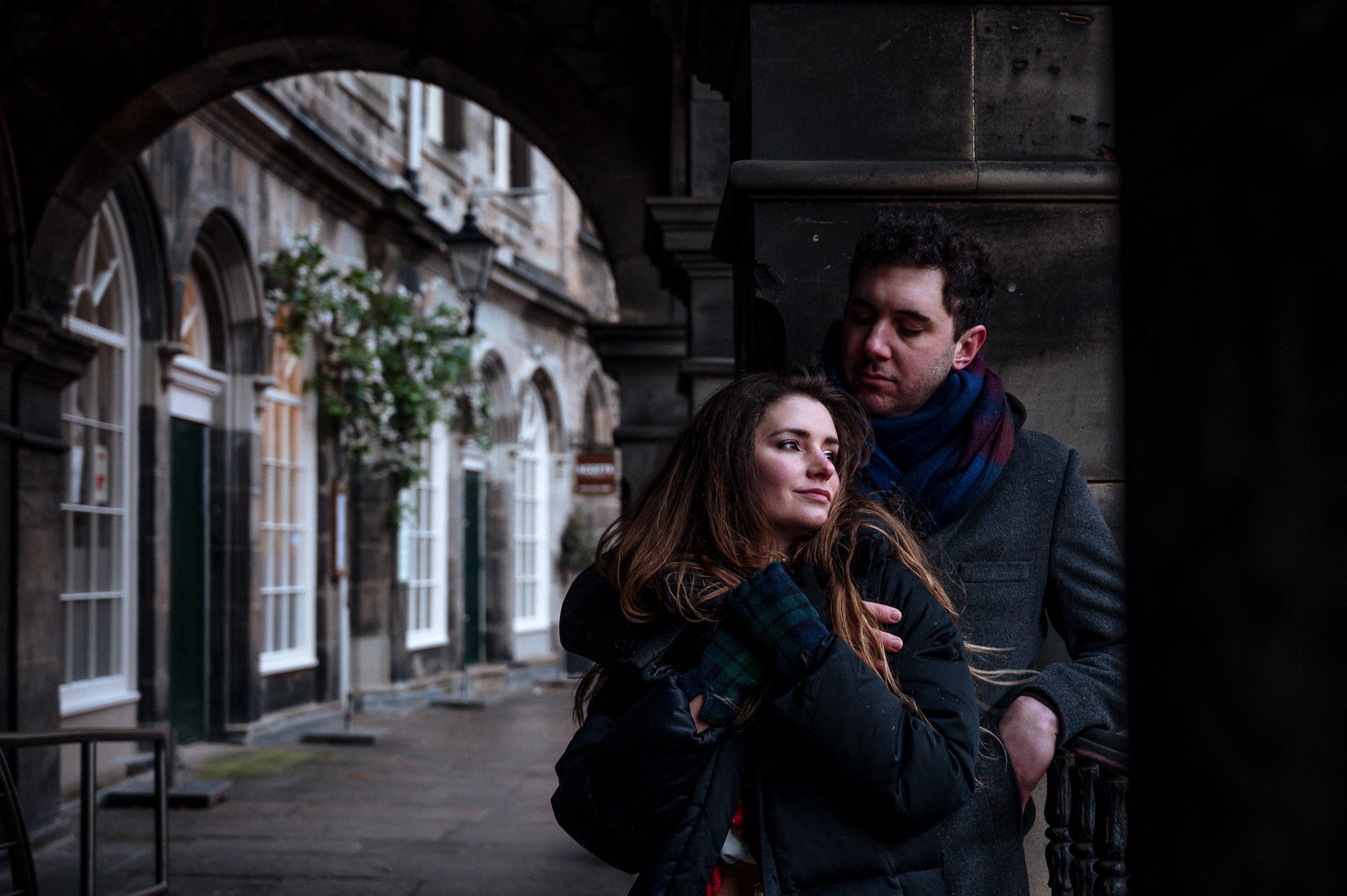 Royal mile edinburgh castle wedding photographer luz nico 060